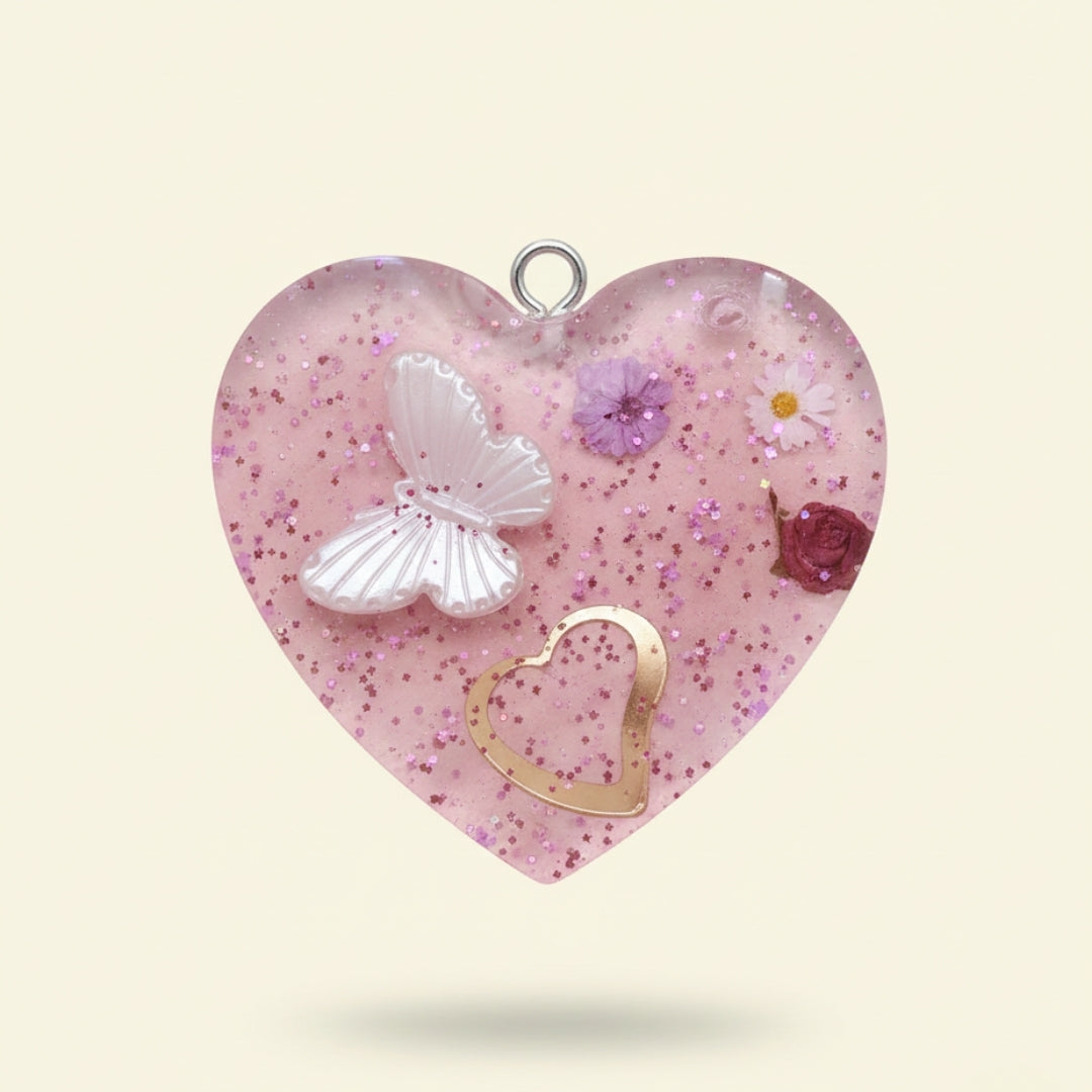 Kalpli Epoksi Anahtarlık – Love Color Pop Serisi | El Yapımı Özel Tasarım