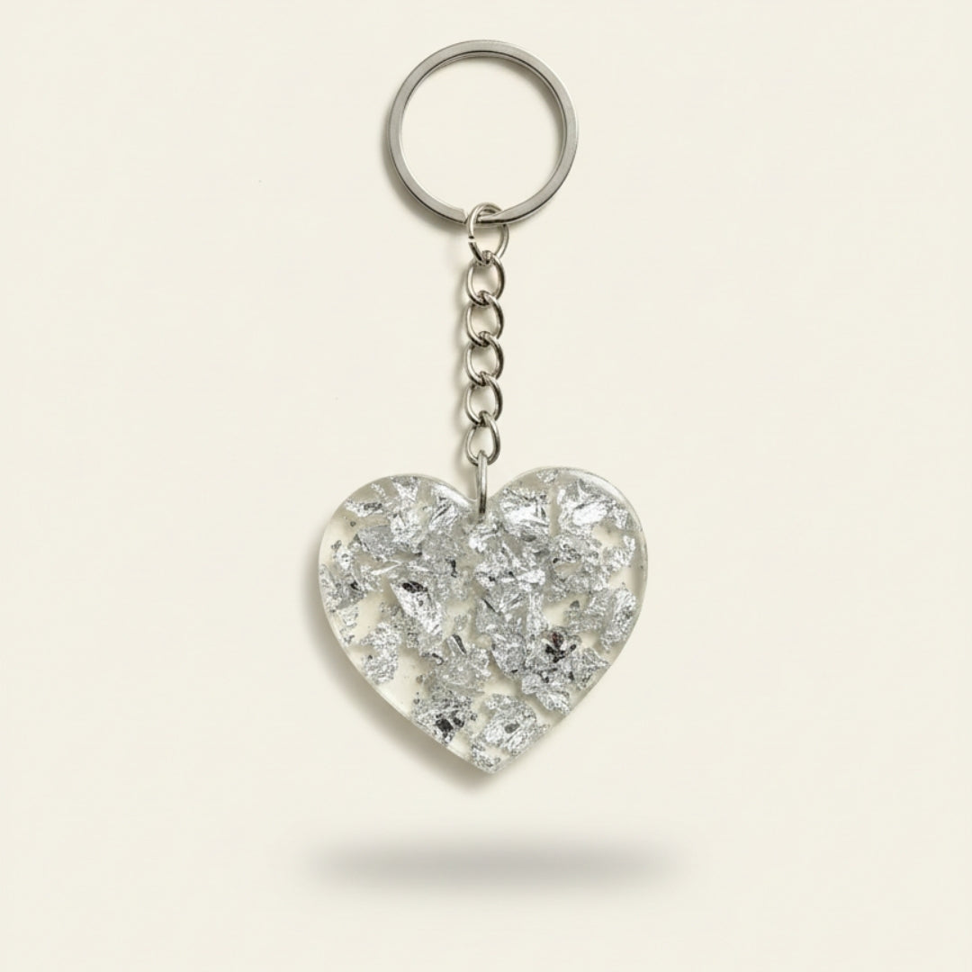 Kalpli Epoksi Anahtarlık – Love Glow Up Serisi | El Yapımı Özel Tasarım